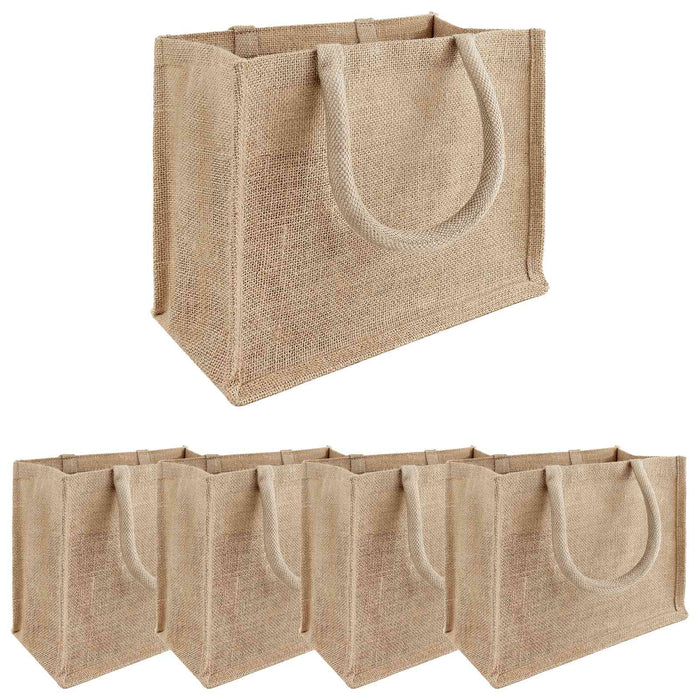 Geantă de iută 5 pcs natural 26 x 22 x 14 cm 100% iută Tossa WALTI