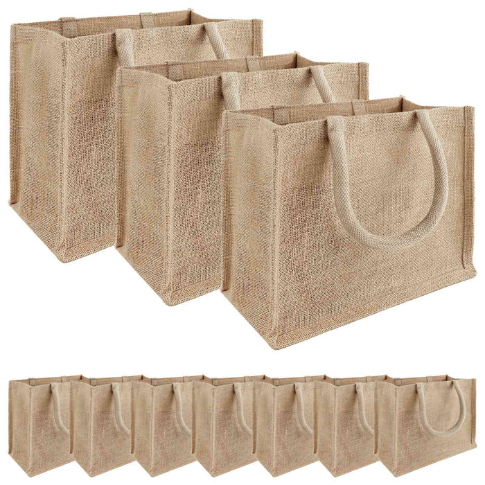 Geantă de iută 10 pcs natural 26 x 22 x 14 cm 100% iută Tossa WALTI