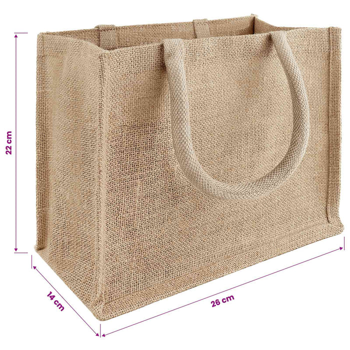 Geantă de iută 50 pcs natural 26 x 22 x 14 cm 100% iută Tossa WALTI