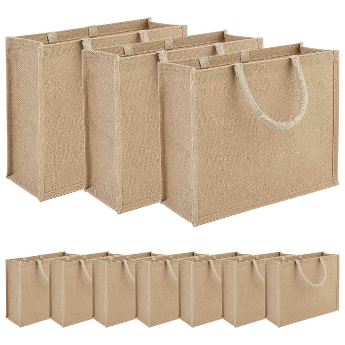 Geantă de iută 10 pcs natural 42 x 33 x 19 cm 100% iută Tossa WALTI