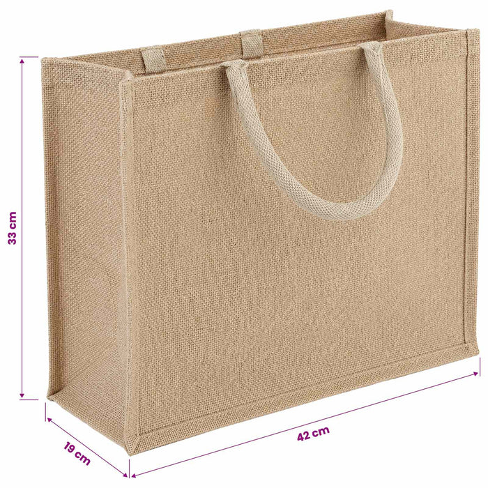 Geantă de iută 10 pcs natural 42 x 33 x 19 cm 100% iută Tossa WALTI