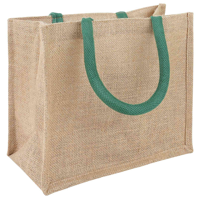 Geantă de iută 5 pcs Natural și verde 26 x 22 x 14 cm WALTI