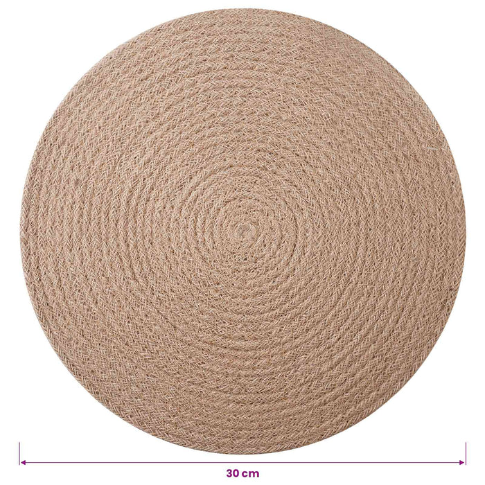 Placemeti din iută 6 pcs natural Ø 30 cm 100% iută Tossa - WALTI WALTI