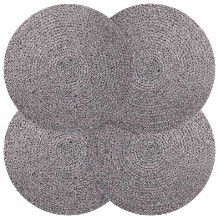 Placemeti din iută 4 pcs Gri Ø 30 cm 100% iută Tossa WALTI