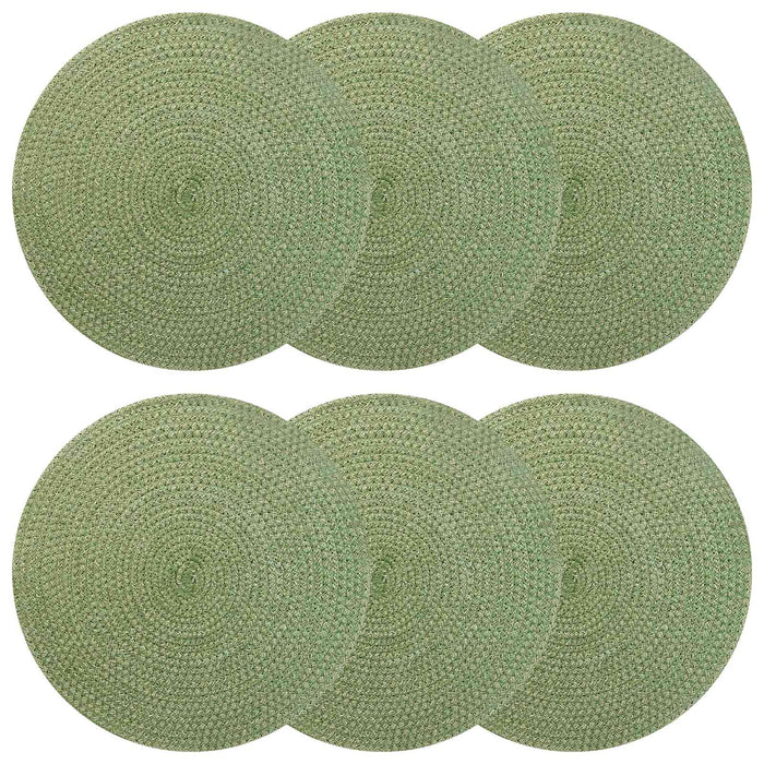 Placemeti din iută 6 pcs Verde măsliniu Ø 30 cm 100% iută Tossa WALTI