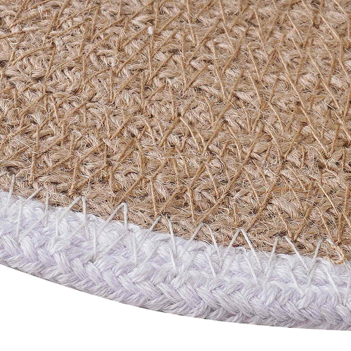 Placemeti din iută 12 pcs Natural și Alb Ø 30 cm WALTI