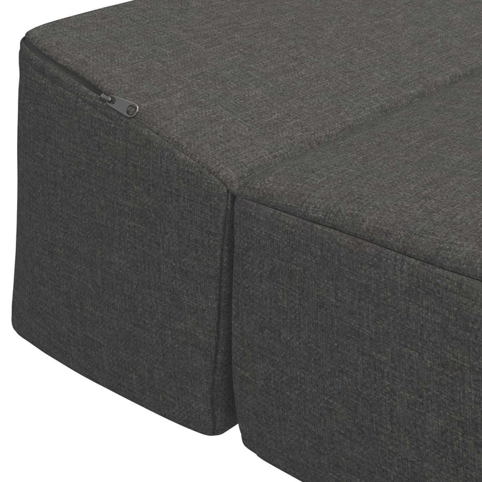 Canapea Pat Pliabilă Gri închis 200 x 70 x 15 cm Țesătură - WALTI WALTI