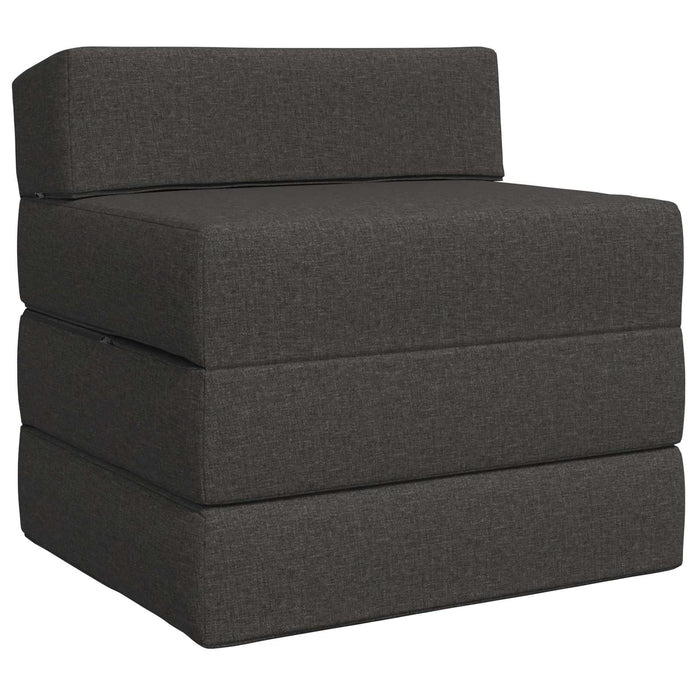 Canapea Pat Pliabilă Gri închis 200 x 70 x 15 cm Țesătură - WALTI WALTI