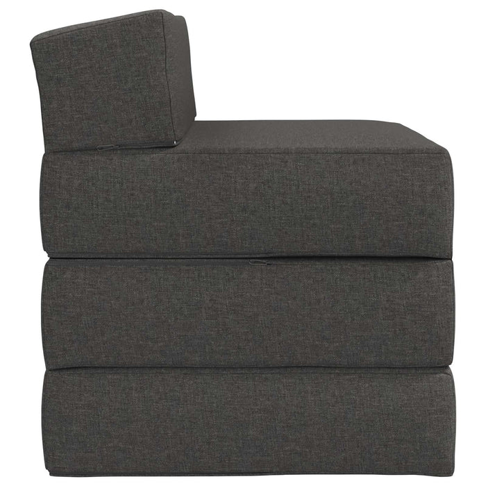 Canapea Pat Pliabilă Gri închis 200 x 70 x 15 cm Țesătură - WALTI WALTI