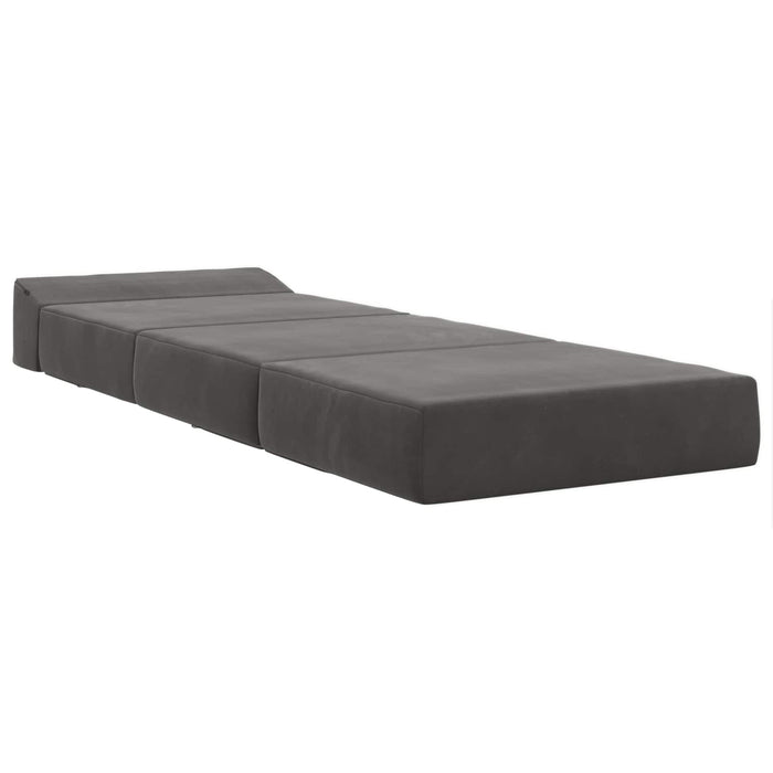 Canapea Pat Pliabilă Gri închis 200 x 70 x 15 cm Catifea - WALTI WALTI