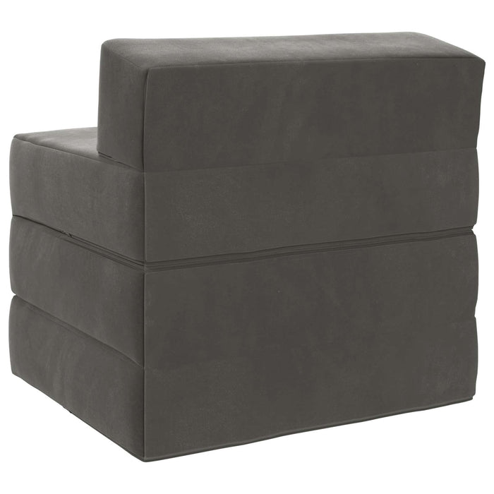 Canapea Pat Pliabilă Gri închis 200 x 70 x 15 cm Catifea - WALTI WALTI