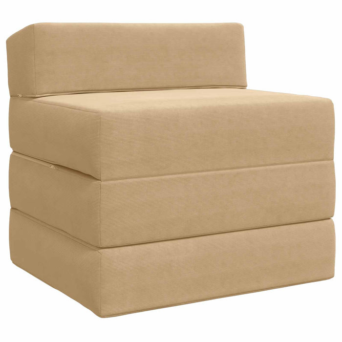 Canapea Pat Pliabilă Verde deschis gri 200 x 70 x 15 cm - WALTI WALTI