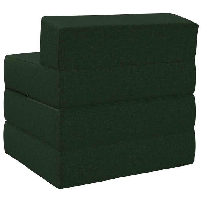 Canapea Pat Pliabilă Verde închis 200 x 70 x 10 cm Țesătură - WALTI WALTI