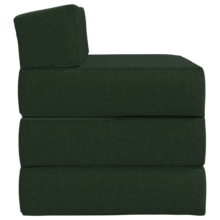 Canapea Pat Pliabilă Verde închis 200 x 70 x 10 cm Țesătură - WALTI WALTI