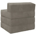 Canapea Pat Pliabilă Gri deschis 200 x 70 x 10 cm Catifea - WALTI WALTI