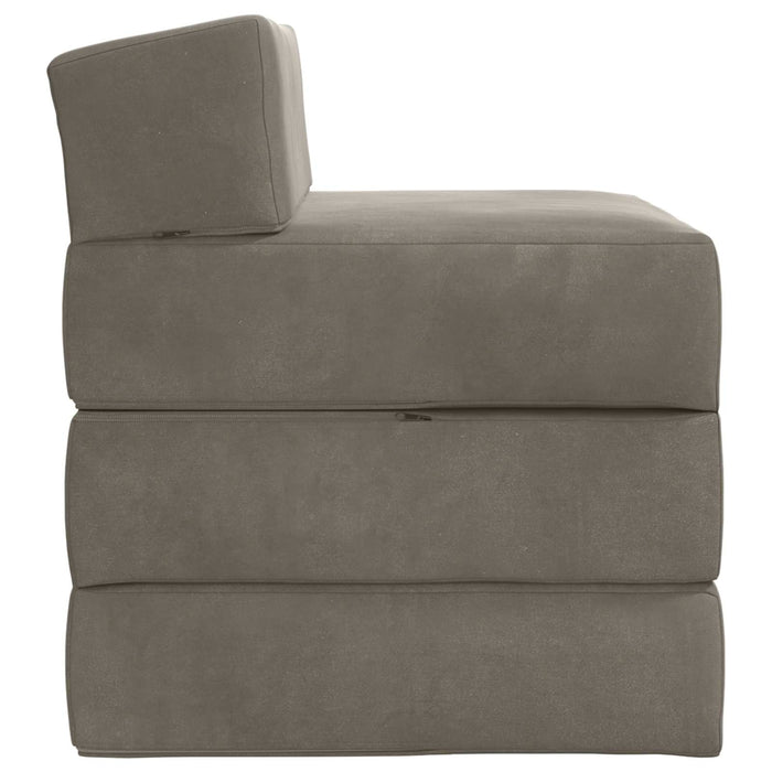 Canapea Pat Pliabilă Gri deschis 200 x 70 x 10 cm Catifea - WALTI WALTI