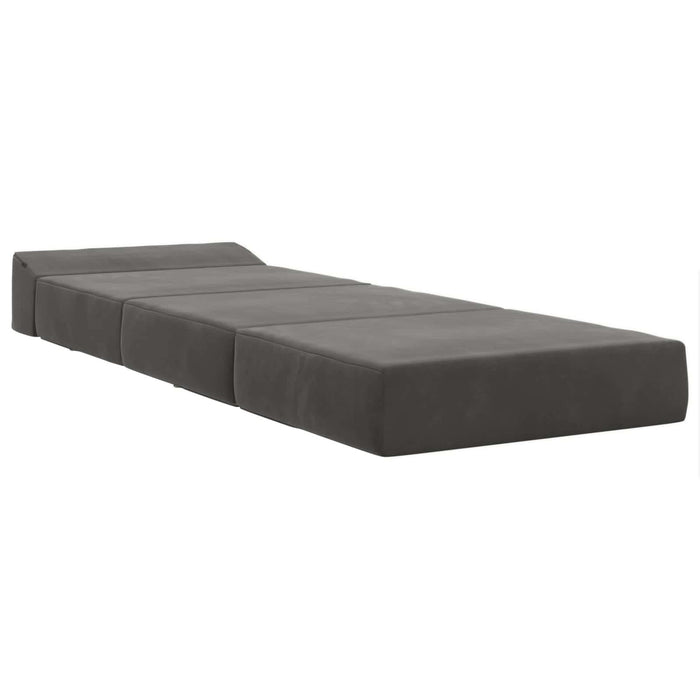 Canapea Pat Pliabilă Gri închis 200 x 70 x 10 cm Catifea - WALTI WALTI