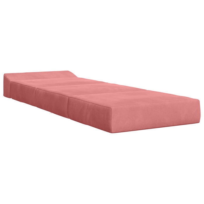 Canapea Pat Pliabilă Roz 200 x 70 x 10 cm Catifea - WALTI WALTI