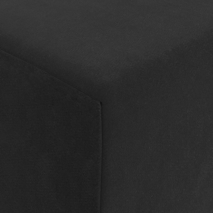 Canapea Pat Pliabilă Negru 200 x 70 x 10 cm Catifea - WALTI WALTI