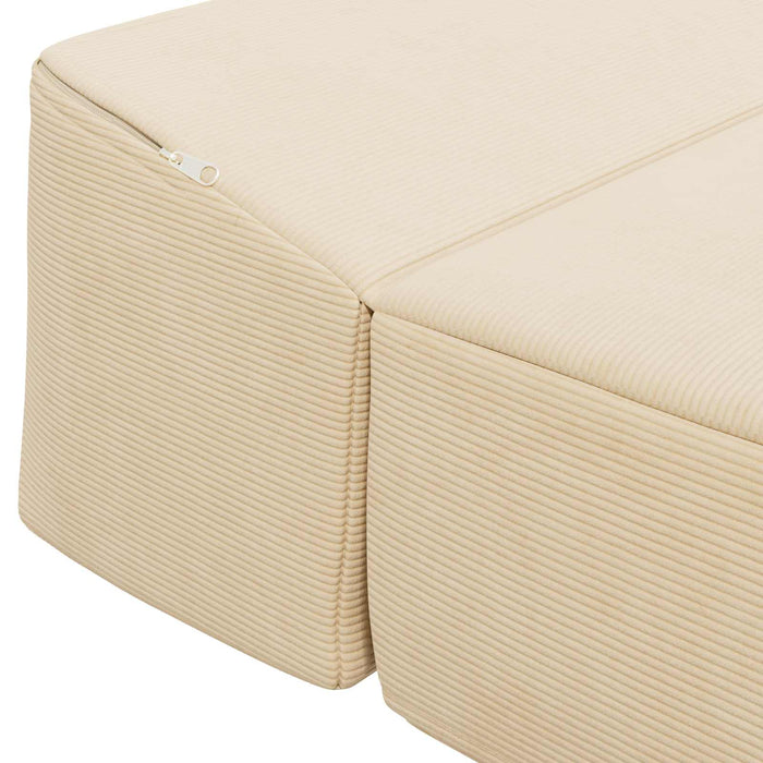Canapea Pat Pliabilă Crem 200 x 70 x 10 cm - WALTI WALTI