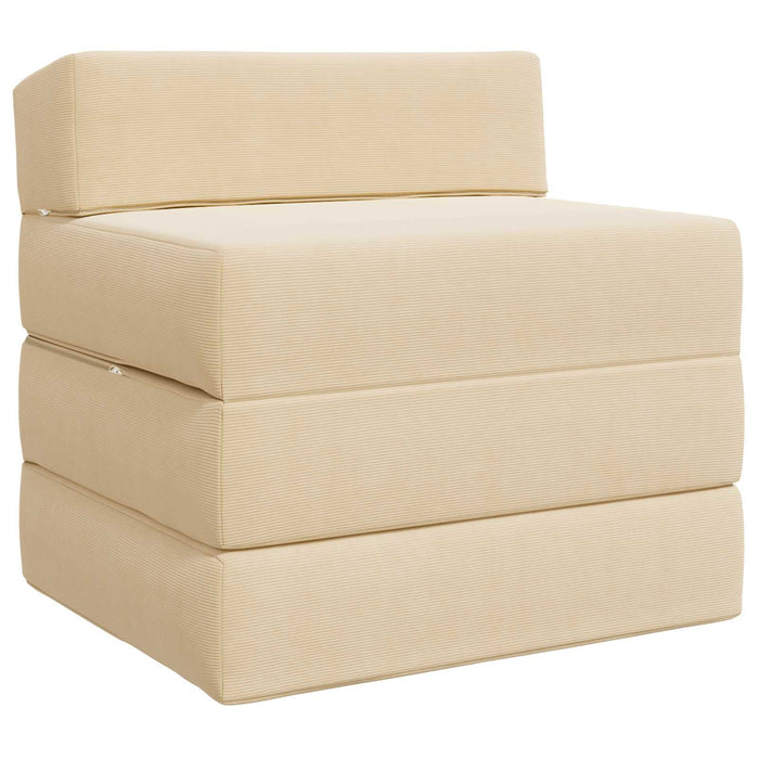 Canapea Pat Pliabilă Crem 200 x 70 x 10 cm - WALTI WALTI