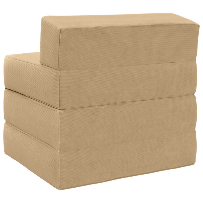 Canapea Pat Pliabilă Verde deschis gri 200 x 70 x 10 cm - WALTI WALTI
