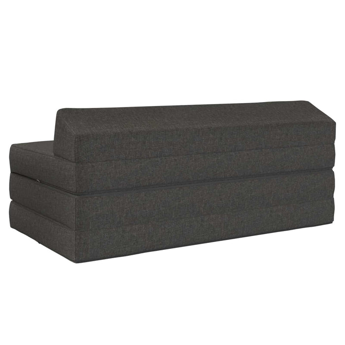 Canapea Pat Pliabilă Gri închis 120 x 60 x 49 cm Țesătură - WALTI WALTI