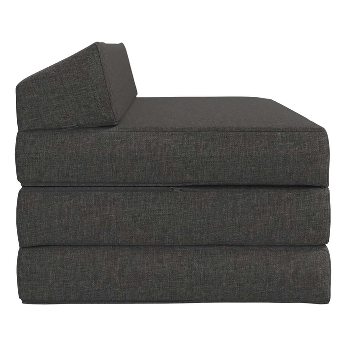 Canapea Pat Pliabilă Gri închis 120 x 60 x 49 cm Țesătură - WALTI WALTI