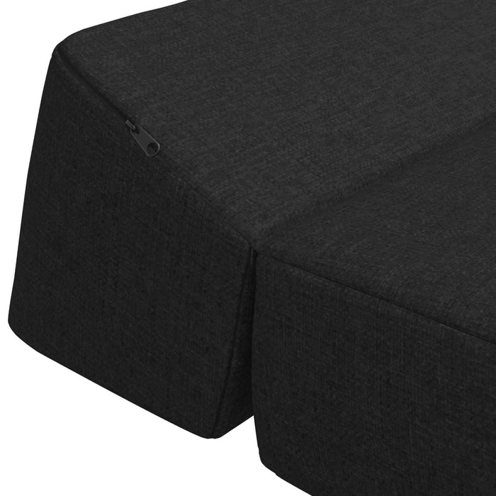 Canapea Pat Pliabilă Negru 120 x 60 x 49 cm Țesătură - WALTI WALTI