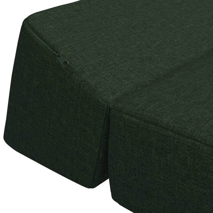 Canapea Pat Pliabilă Verde închis 120 x 60 x 49 cm Țesătură - WALTI WALTI