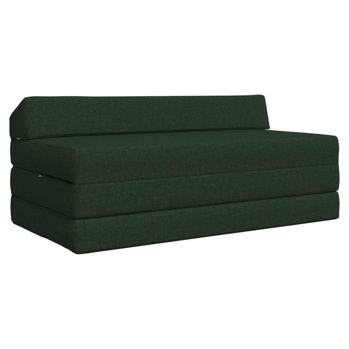 Canapea Pat Pliabilă Verde închis 120 x 60 x 49 cm Țesătură - WALTI WALTI