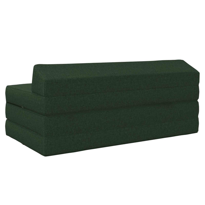 Canapea Pat Pliabilă Verde închis 120 x 60 x 49 cm Țesătură - WALTI WALTI