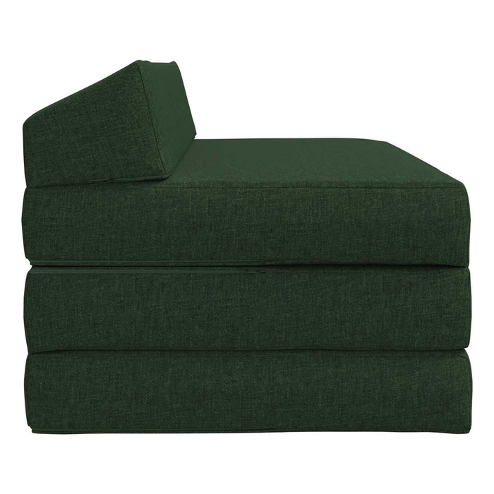 Canapea Pat Pliabilă Verde închis 120 x 60 x 49 cm Țesătură - WALTI WALTI
