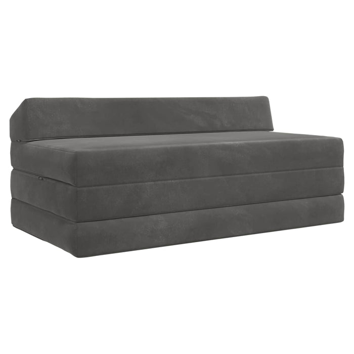 Canapea Pat Pliabilă Gri închis 120 x 60 x 49 cm Țesătură - WALTI WALTI
