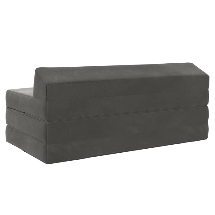 Canapea Pat Pliabilă Gri închis 120 x 60 x 49 cm Țesătură - WALTI WALTI