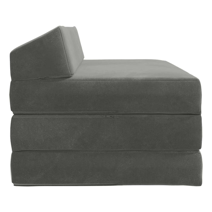 Canapea Pat Pliabilă Gri închis 120 x 60 x 49 cm Țesătură - WALTI WALTI
