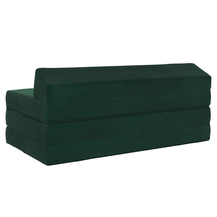 Canapea Pat Pliabilă Verde închis 120 x 60 x 49 cm Țesătură - WALTI WALTI
