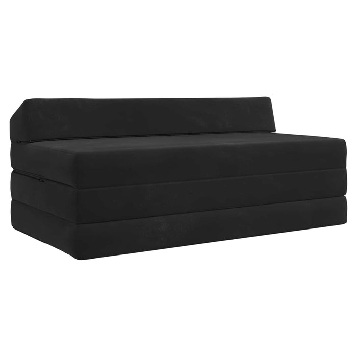 Canapea Pat Pliabilă Negru 120 x 60 x 49 cm Țesătură - WALTI WALTI