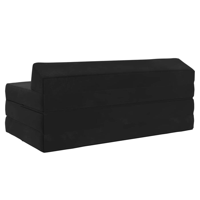 Canapea Pat Pliabilă Negru 120 x 60 x 49 cm Țesătură - WALTI WALTI