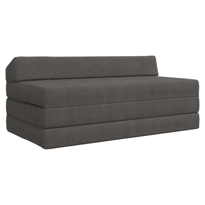 Canapea Pat Pliabilă Gri închis 120 x 60 x 49 cm Țesătură - WALTI WALTI