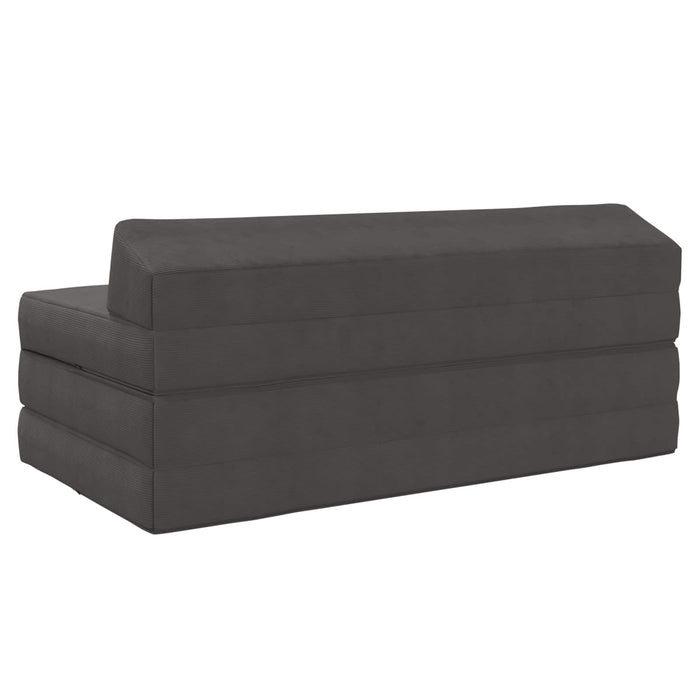 Canapea Pat Pliabilă Gri închis 120 x 60 x 49 cm Țesătură - WALTI WALTI