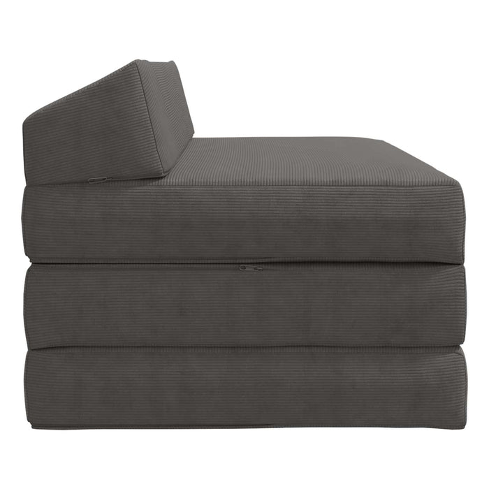 Canapea Pat Pliabilă Gri închis 120 x 60 x 49 cm Țesătură - WALTI WALTI