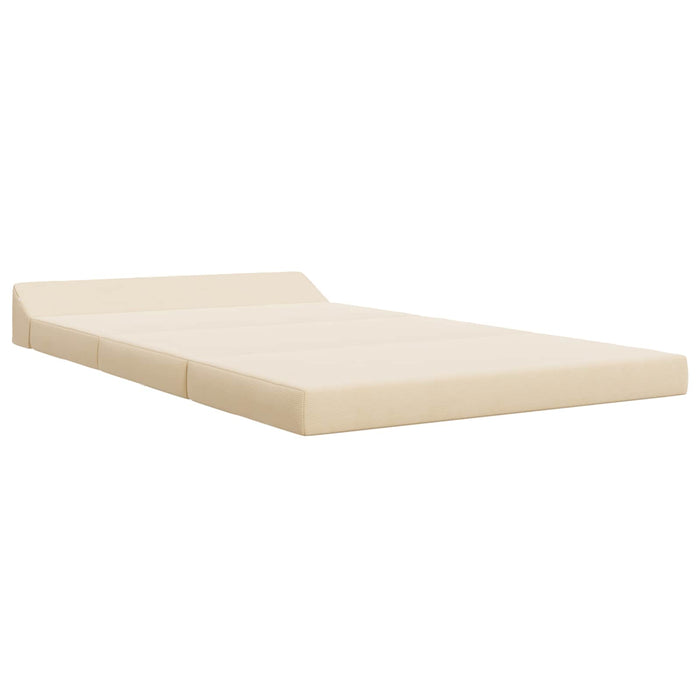 Canapea Pat Pliabilă Crem 120 x 60 x 49 cm Țesătură - WALTI WALTI