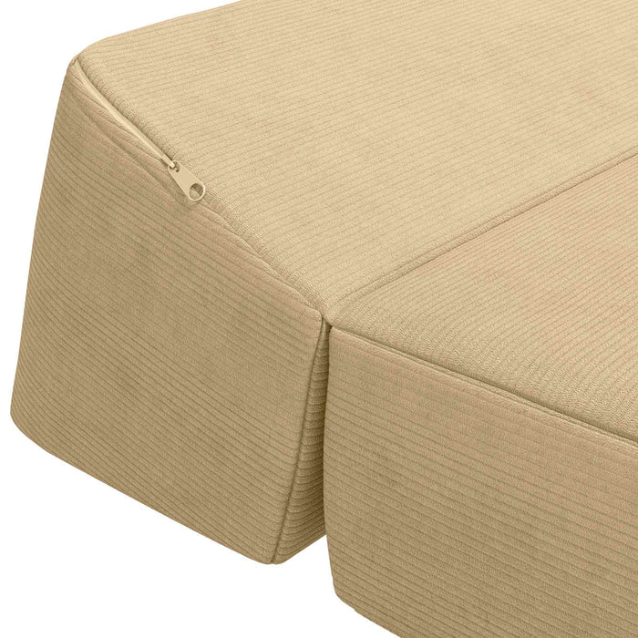 Canapea Pat Pliabilă Verde gri 120 x 60 x 49 cm Țesătură - WALTI WALTI