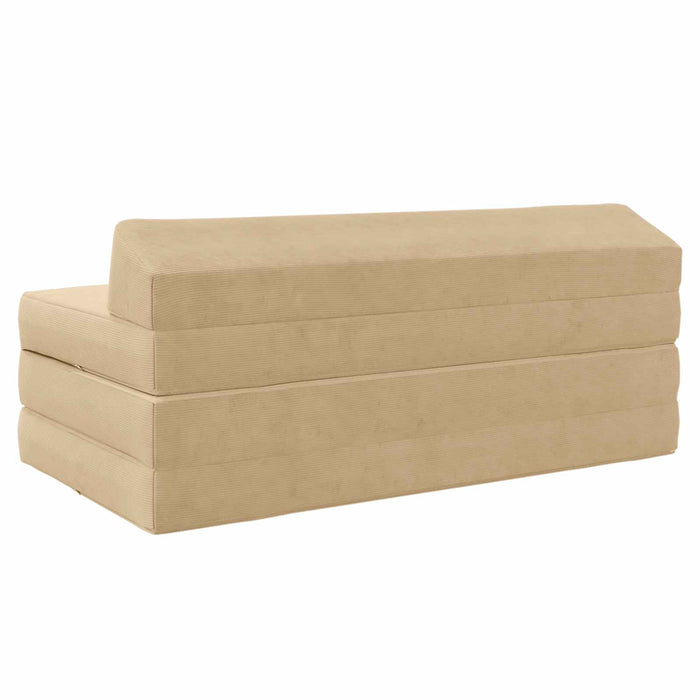 Canapea Pat Pliabilă Verde gri 120 x 60 x 49 cm Țesătură - WALTI WALTI