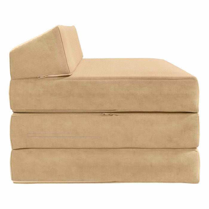 Canapea Pat Pliabilă Verde gri 120 x 60 x 49 cm Țesătură - WALTI WALTI