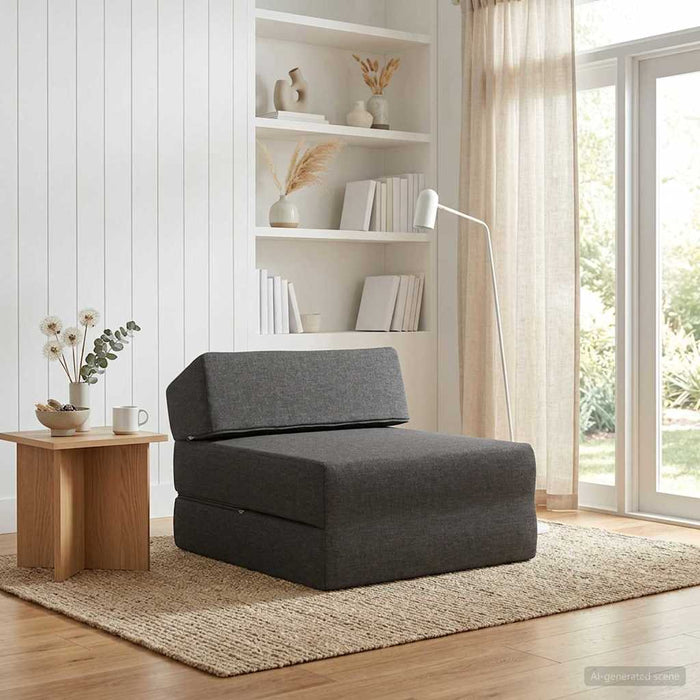 Canapea Pat Pliabilă Gri închis 60 x 70 x 41 cm Țesătură - WALTI WALTI