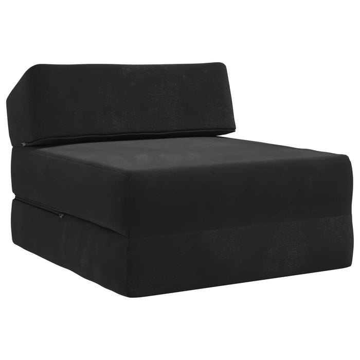 Canapea Pat Pliabilă Negru 60 x 70 x 41 cm Țesătură - WALTI WALTI