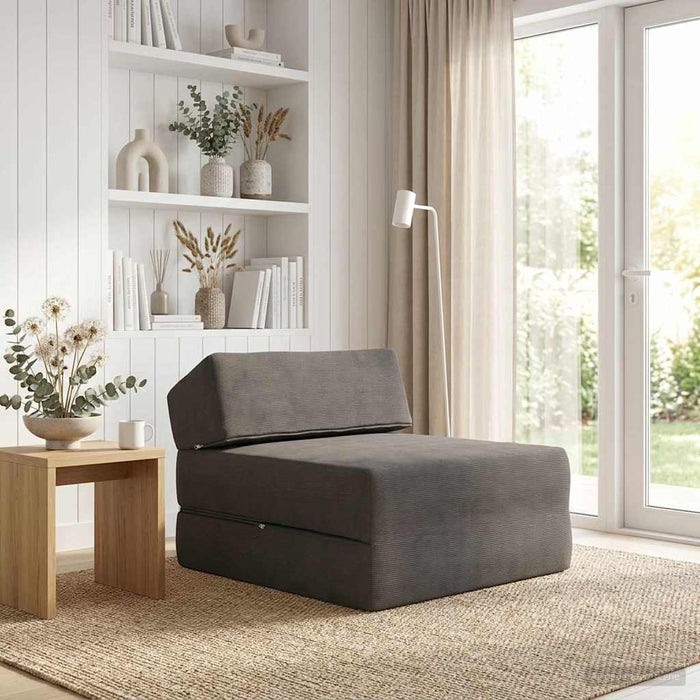 Canapea Pat Pliabilă Gri închis 60 x 70 x 41 cm Țesătură - WALTI WALTI