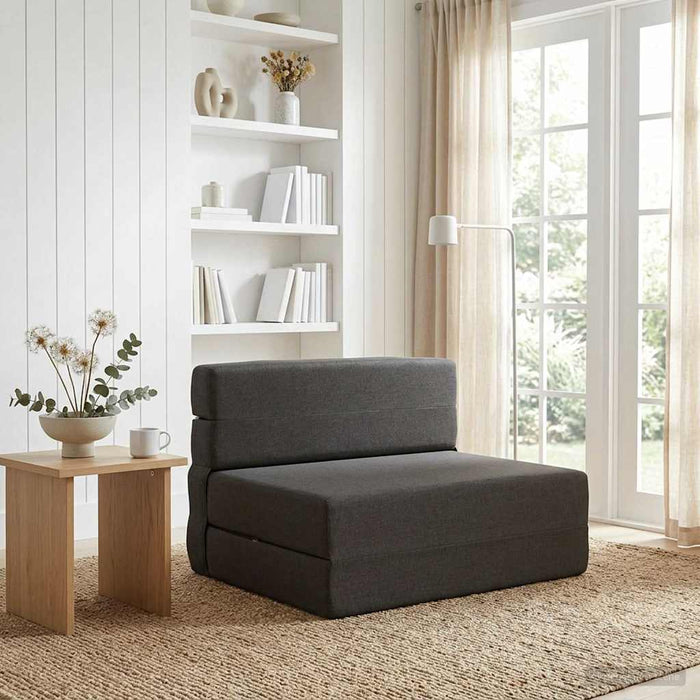 Canapea Pat Pliabilă Gri închis 70 x 72 x 60 cm Țesătură - WALTI WALTI